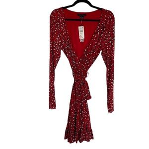 NWT Sanctuary Animal Print Mesh Wrap Dress, Size XL